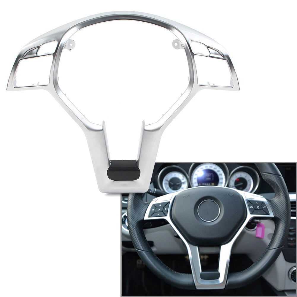 Steering Wheel Trim Cover for Benz CLA/SLK/E/C/GLA-Class (C117) Chrome