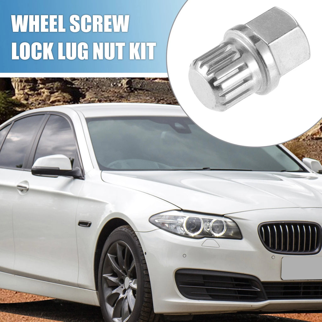 Wheel Screw Lock Lug Nut Set with Socket Protector for BMW (2008–2024)