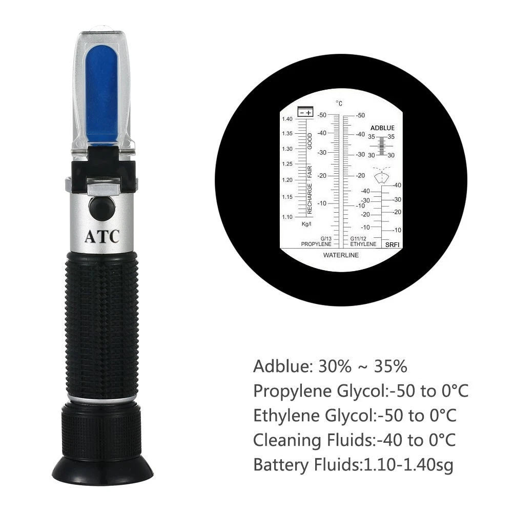 Non-slip Rubber Handle Refractometer for Testing Propylene Glycol