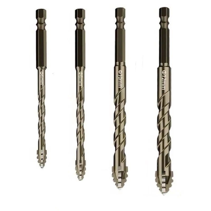Eccentric FourFlute Drill Bit for Glass Tiles and Hard Materials