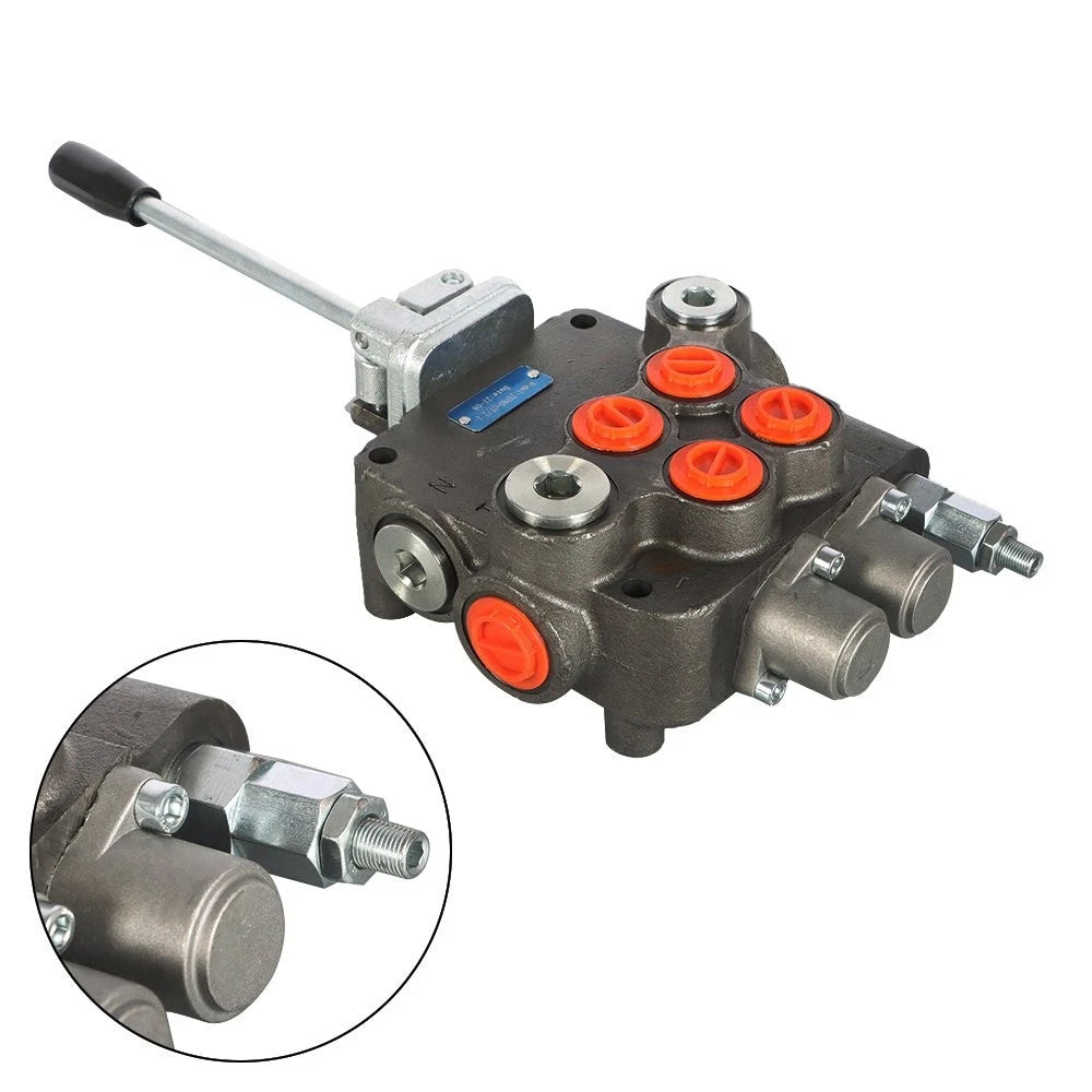 2X Hydraulic Directional Control Valve for Tractor Loader w/Joystick (21 GPM)