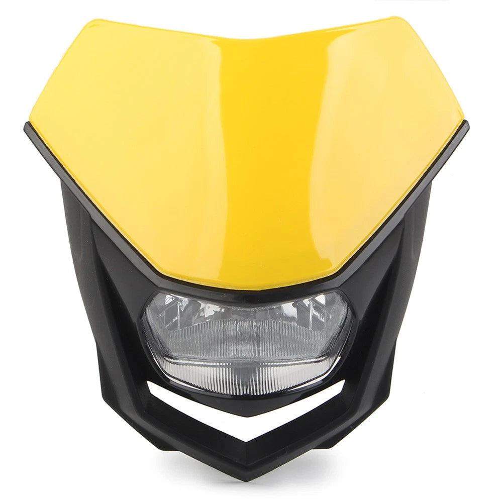Front Headlight for Supermoto Dirt Bike (Universal Fit, Yellow)
