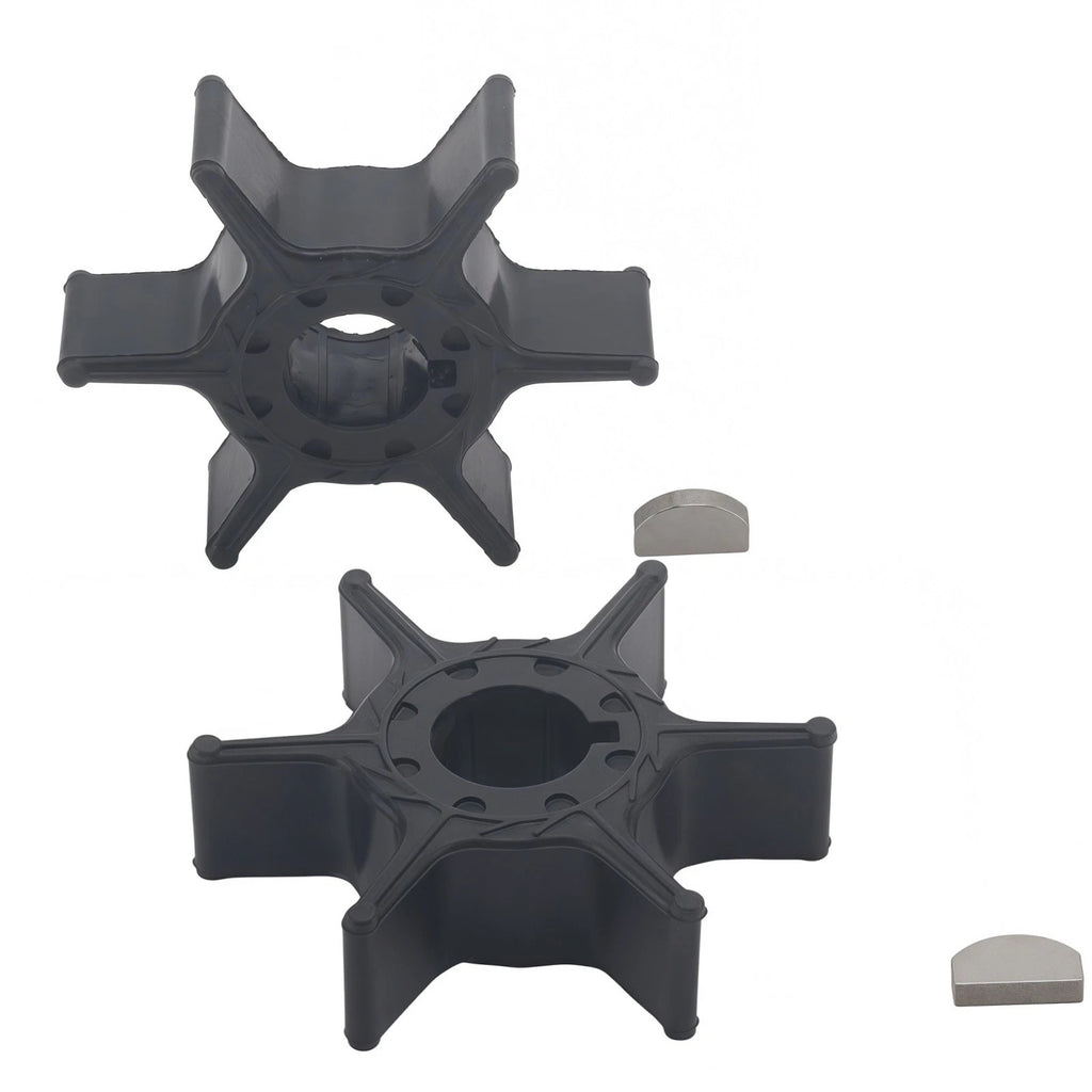 Water Pump Impeller & Key for Yamaha Outboard 9.9 15 HP (63V-44352-00)