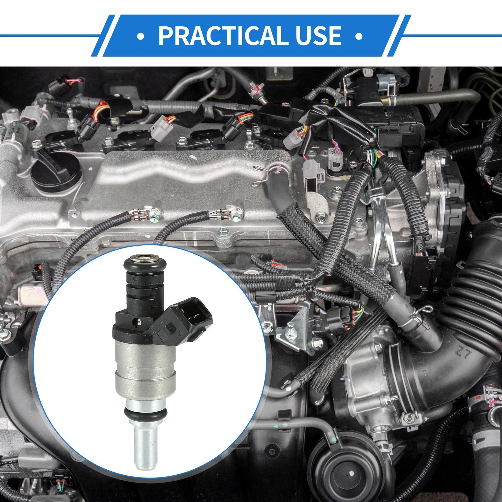 Fuel Injector Replacement for BMW 5 Series E60 E61 (2003–2010) Black 1 Pc