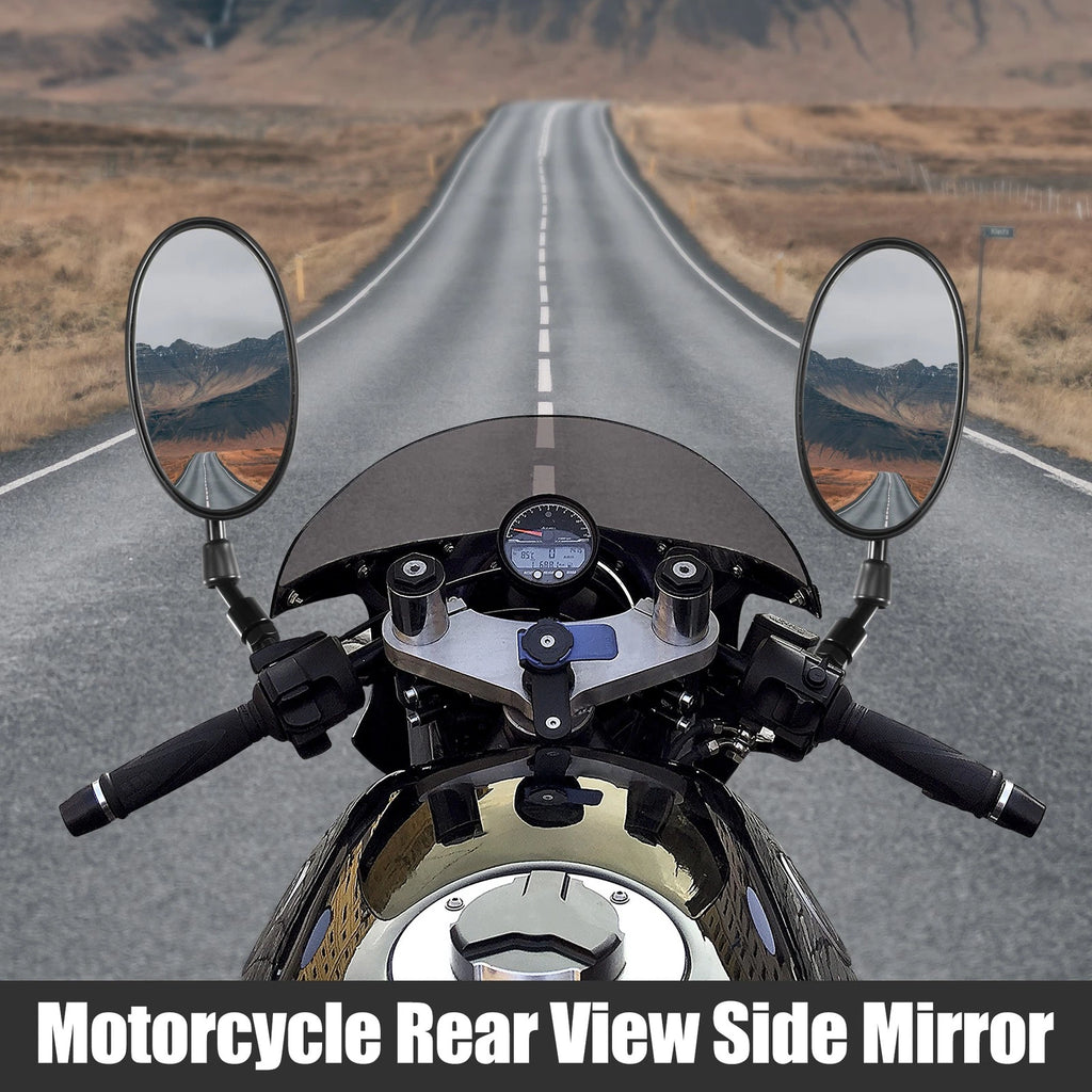1 Pair Rearview Mirrors for Universal Motorcycle (10mm Screw Thread)