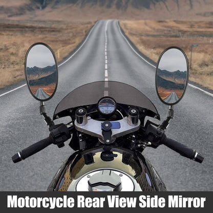1 Pair Rearview Mirrors for Universal Motorcycle (10mm Screw Thread)
