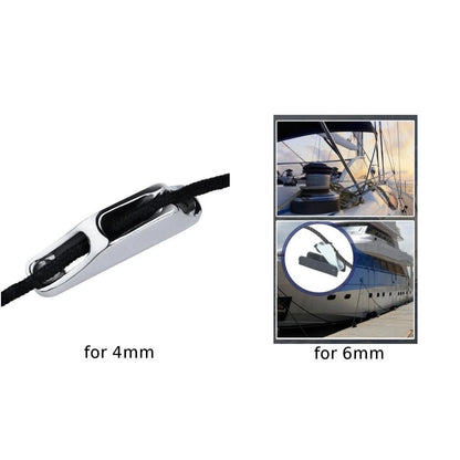 316 Stainless Steel Deck Mount Cleat for Yacht (4mm/6mm)