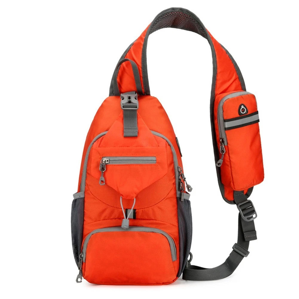 Sling Crossbody Bag - Black and Orange Color Options