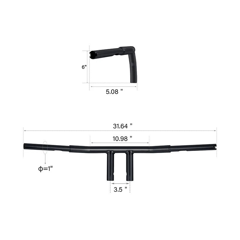 6" Rise T-Bars Handlebars for Harley Softail (Fits )