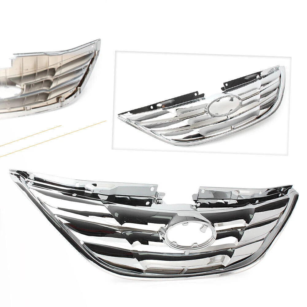 Front Radiator Grille for Hyundai Sonata (2011–2013) Chrome