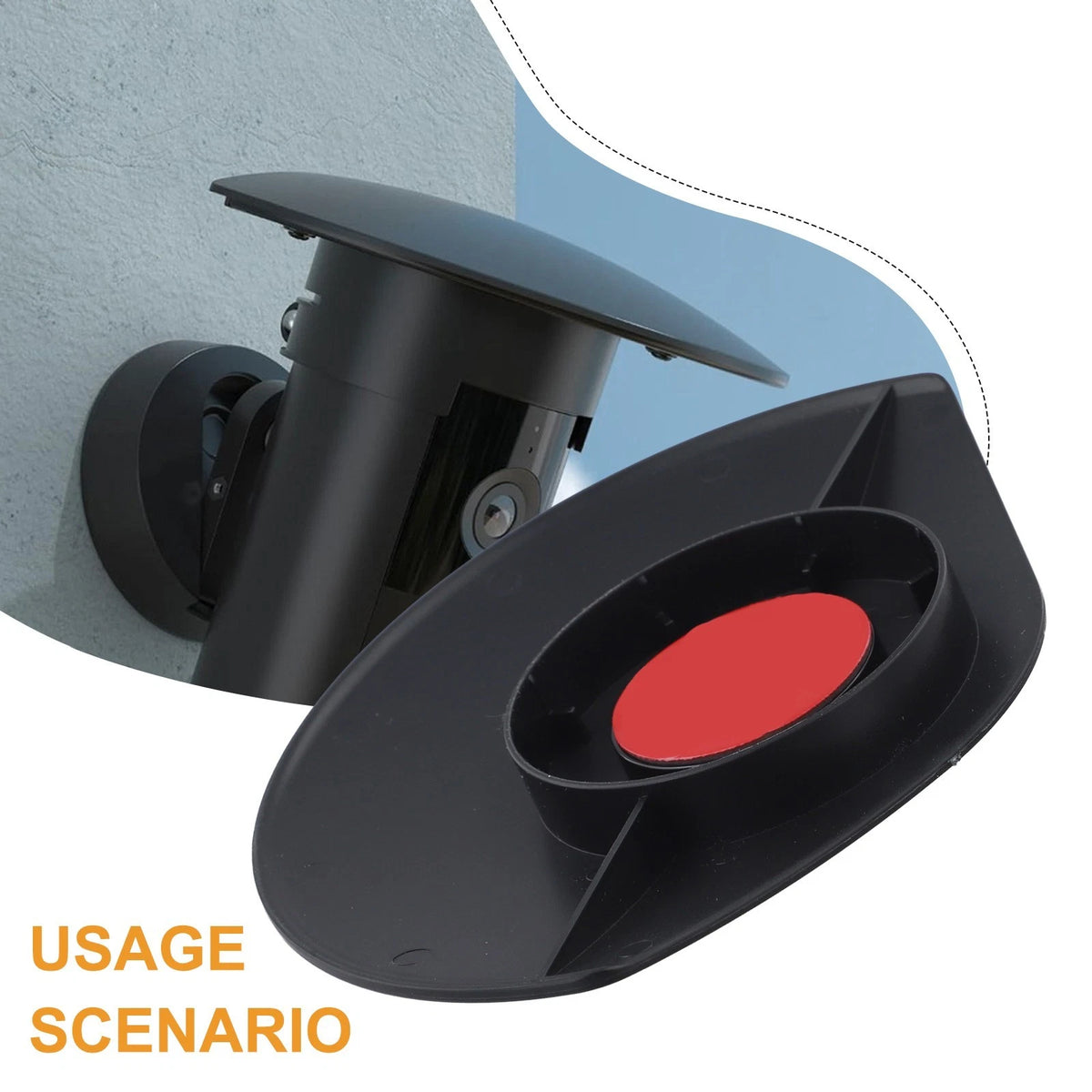 Rain Cover for Ring Outdoor Camera Plus (Weatherproof, Black ABS)