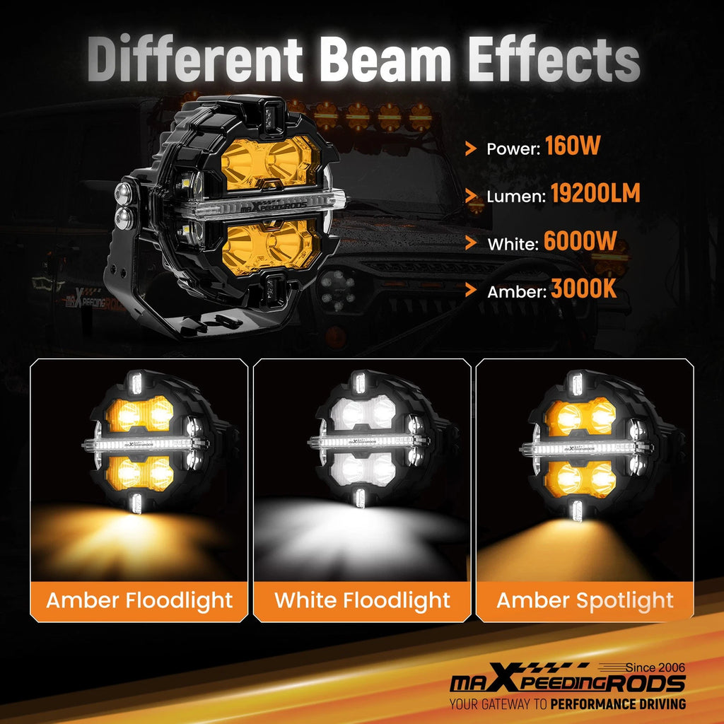 2X 3.5 Inch LED Work Lights for Offroad Driving Pods