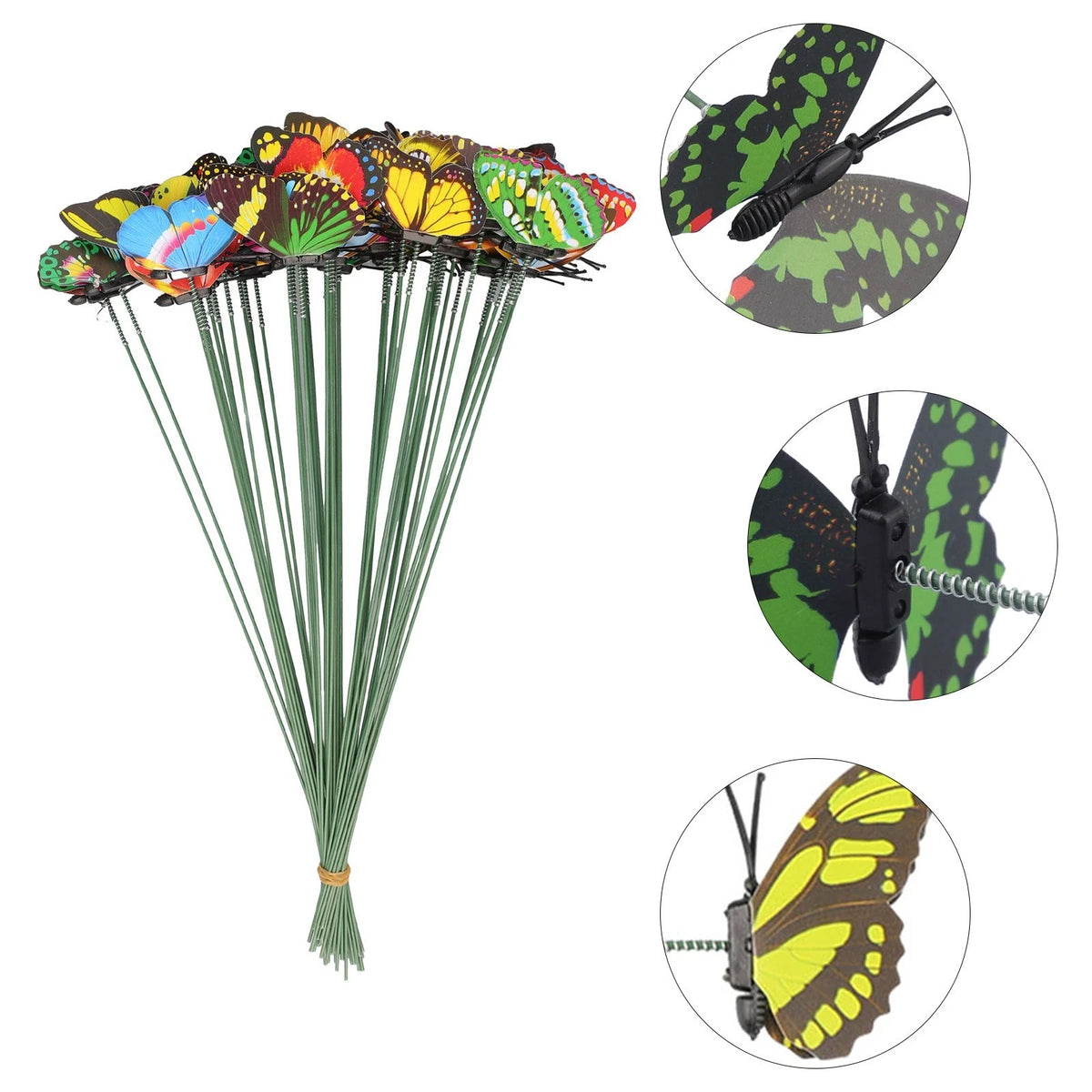50PCS Wedding Butterfly Stakes for Garden Decor