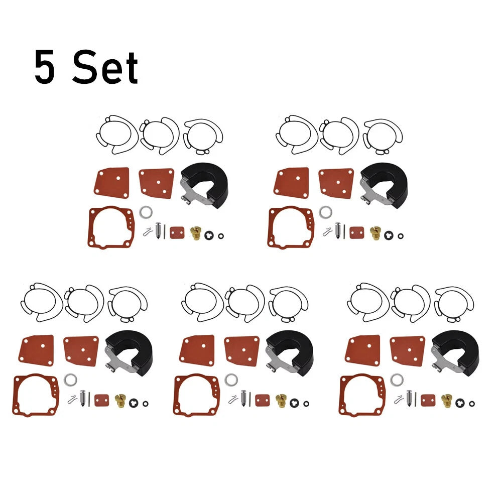 Set of 5 Carburetor Gasket Kit for Johnson Evinrude (438996, 436852)