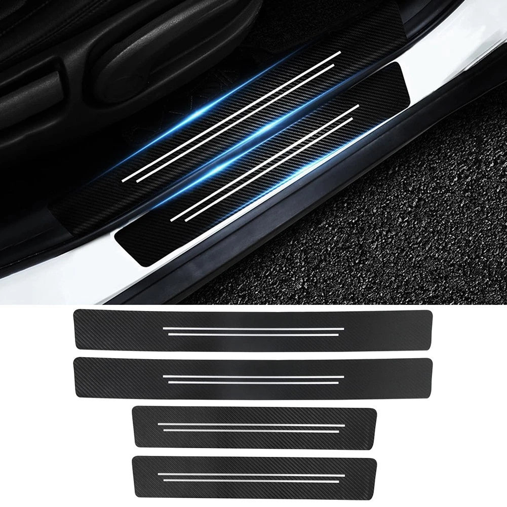 Door Sill Protector for - Carbon Fiber Pattern