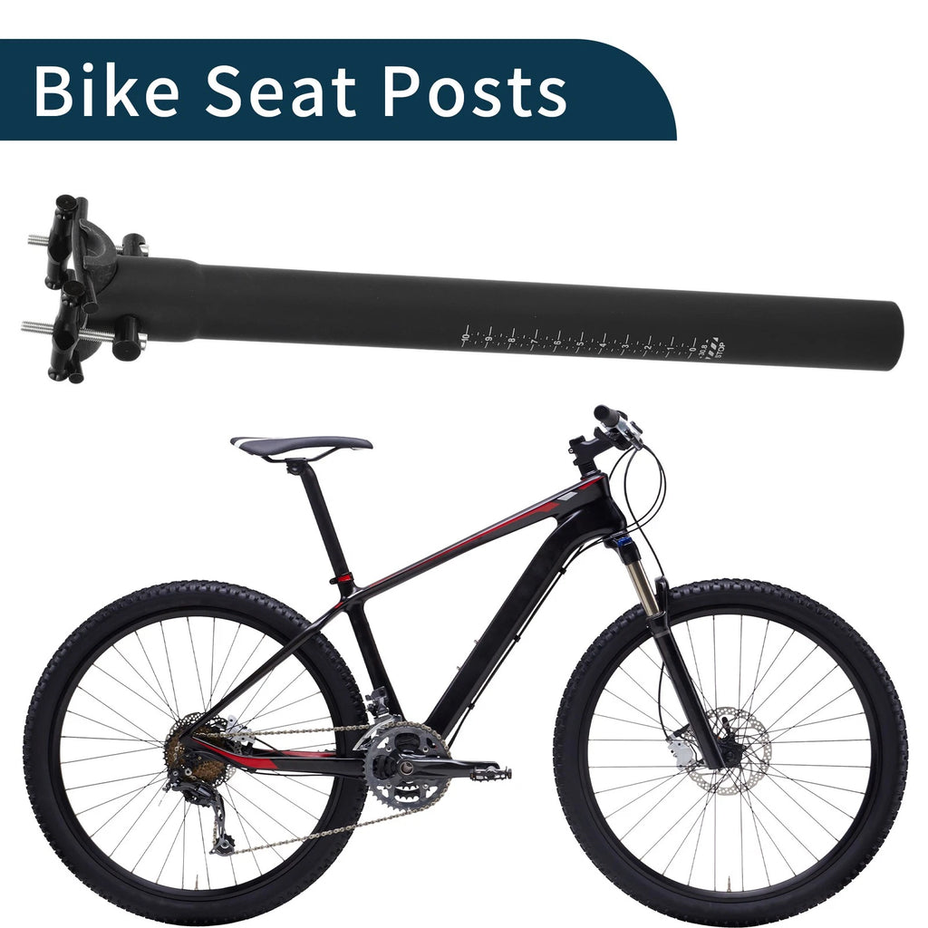 Bike Seat Posts 30.8x350mm Lightweight 2-Bolt Replacement for All Bikes
