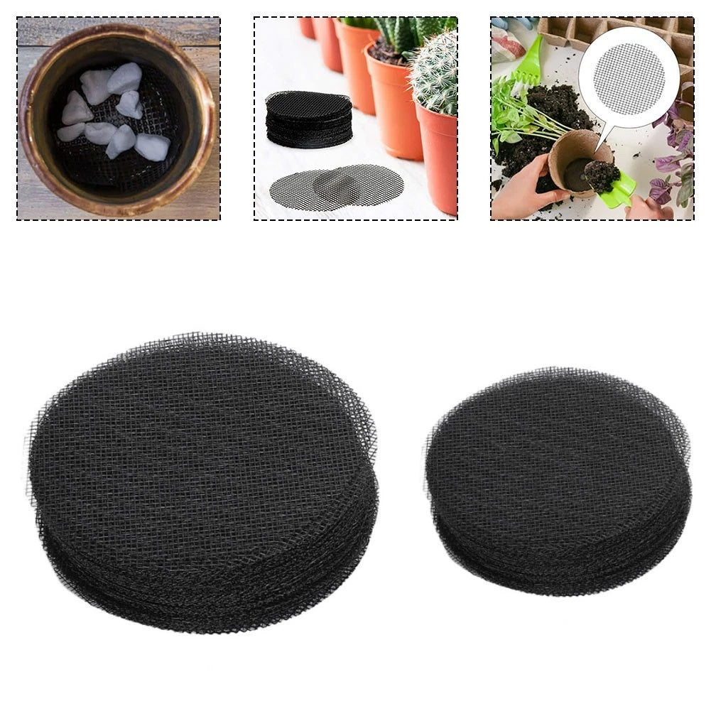 200 Count Mesh Pads for Flower Pots (3 Inch, 4 Inch)