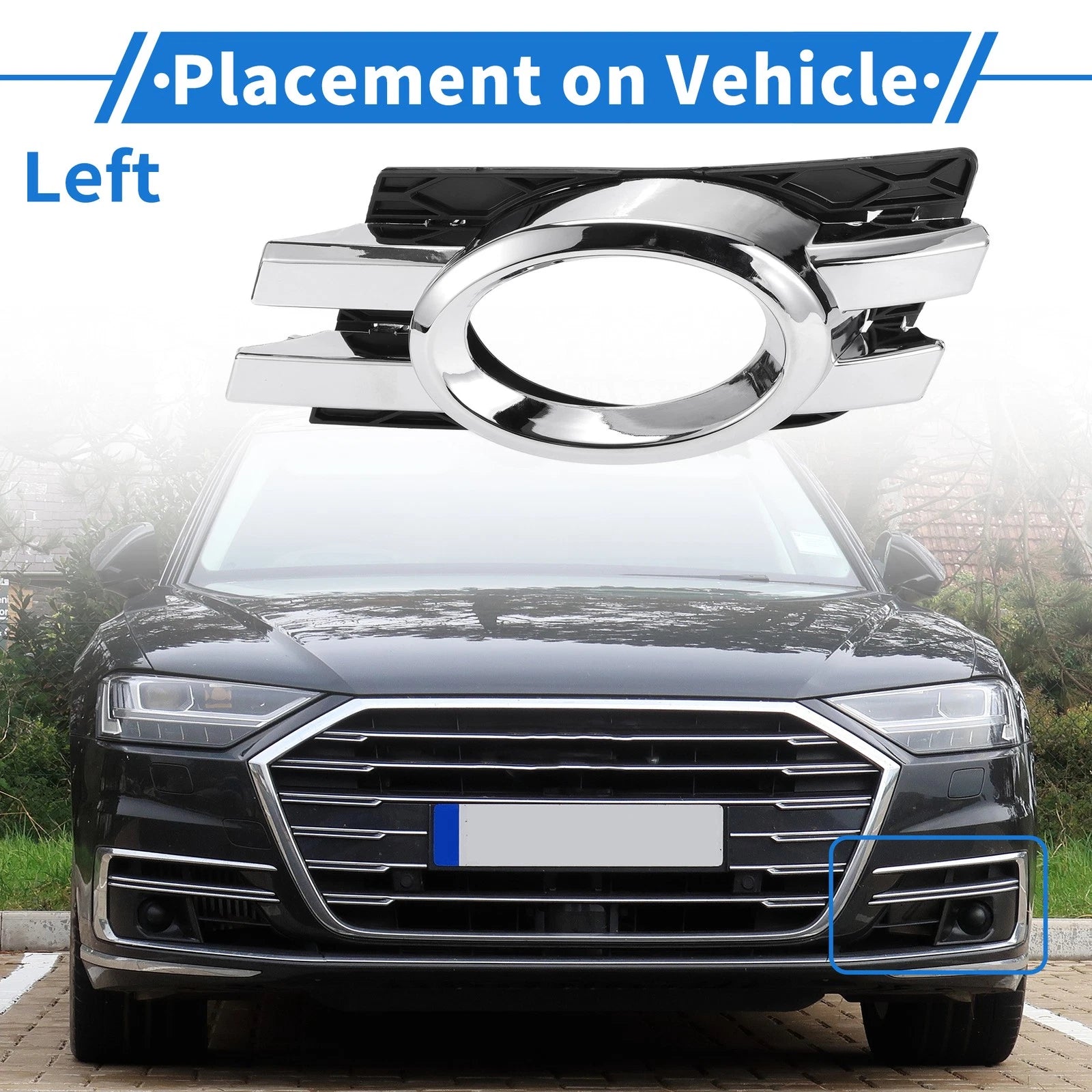 Front Left Fog Light Grill Replacement for Mercedes-Benz W164 (2005–2011)