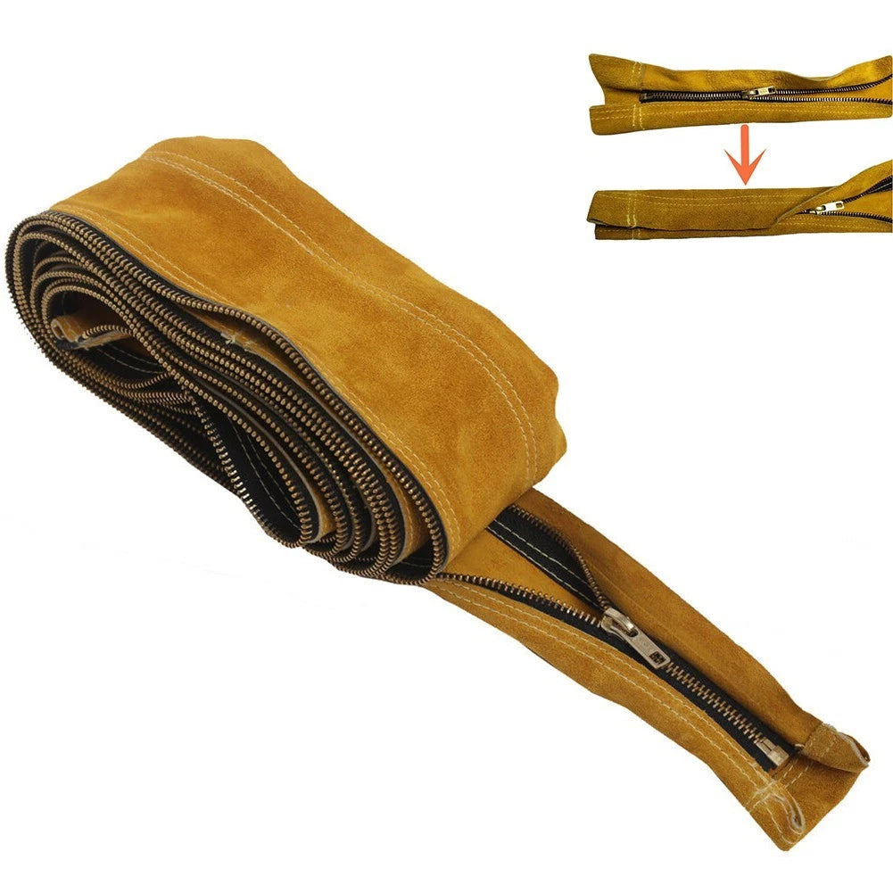 Cowhide Leather Torch Cable Guard for TIG MIG Welding (11.5ft/25ft)