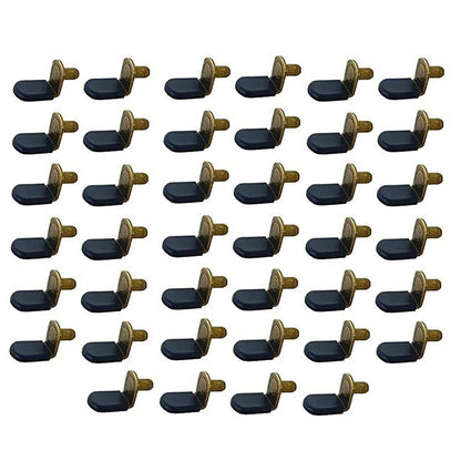 40x Bronze L-Shaped Support Pins for Cabinets (1/4 Inch Holes)