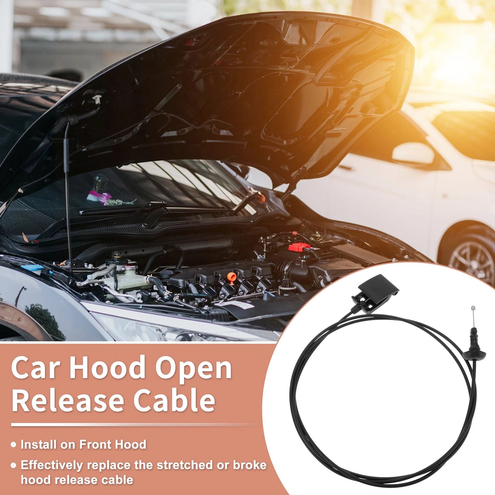 Hood Release Cable Front for Dodge Durango and Jeep Grand Cherokee (2011–2021)