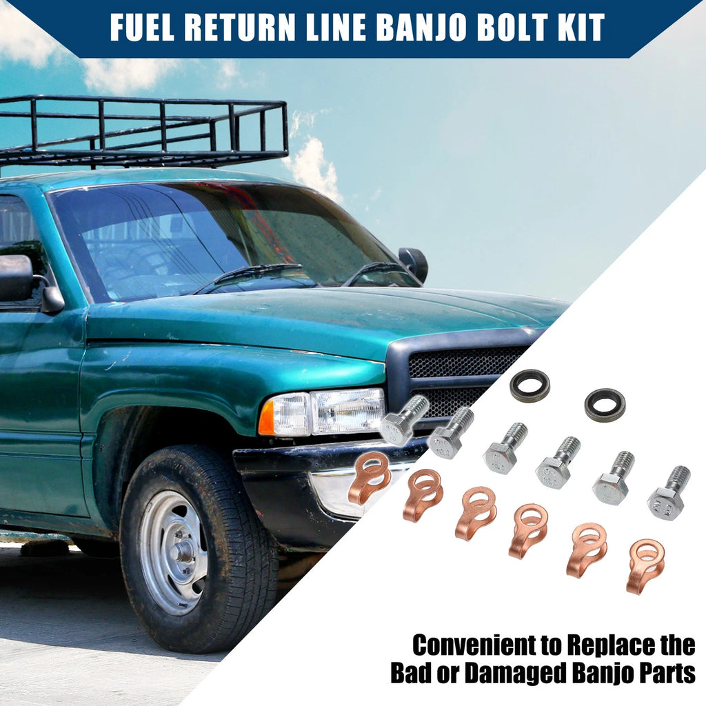 Fuel Return Line Banjo Bolt Copper Gasket for Dodge 12V 6BT Engines (2003–2007)