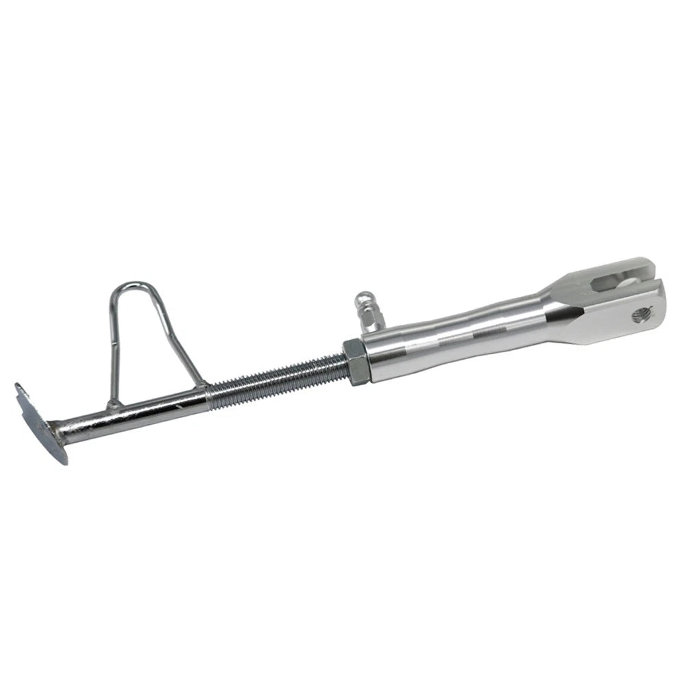 Adjustable Foot Side Stand Support Leg Kickstand for Motorcycle (Silver)