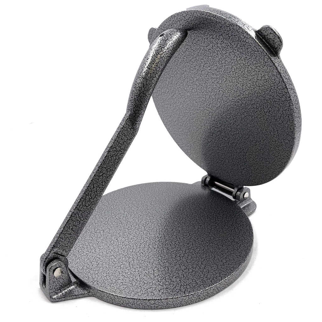 8" Black Aluminum Tortilla Press with 10" Handle