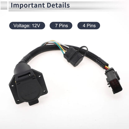 4-Pin 7-Pin Trailer Wiring Connector Cord for Jeep Commander (2010)