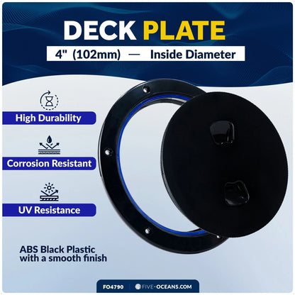 4" Round Inspection Deck Plate for Boat (FO4790)
