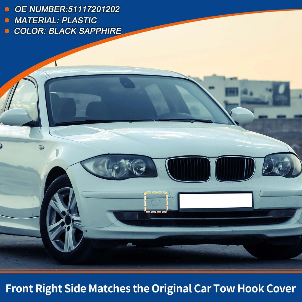 Front Tow Hook Cover Replacement for BMW 1 Series E81 E87 (2007–2013)