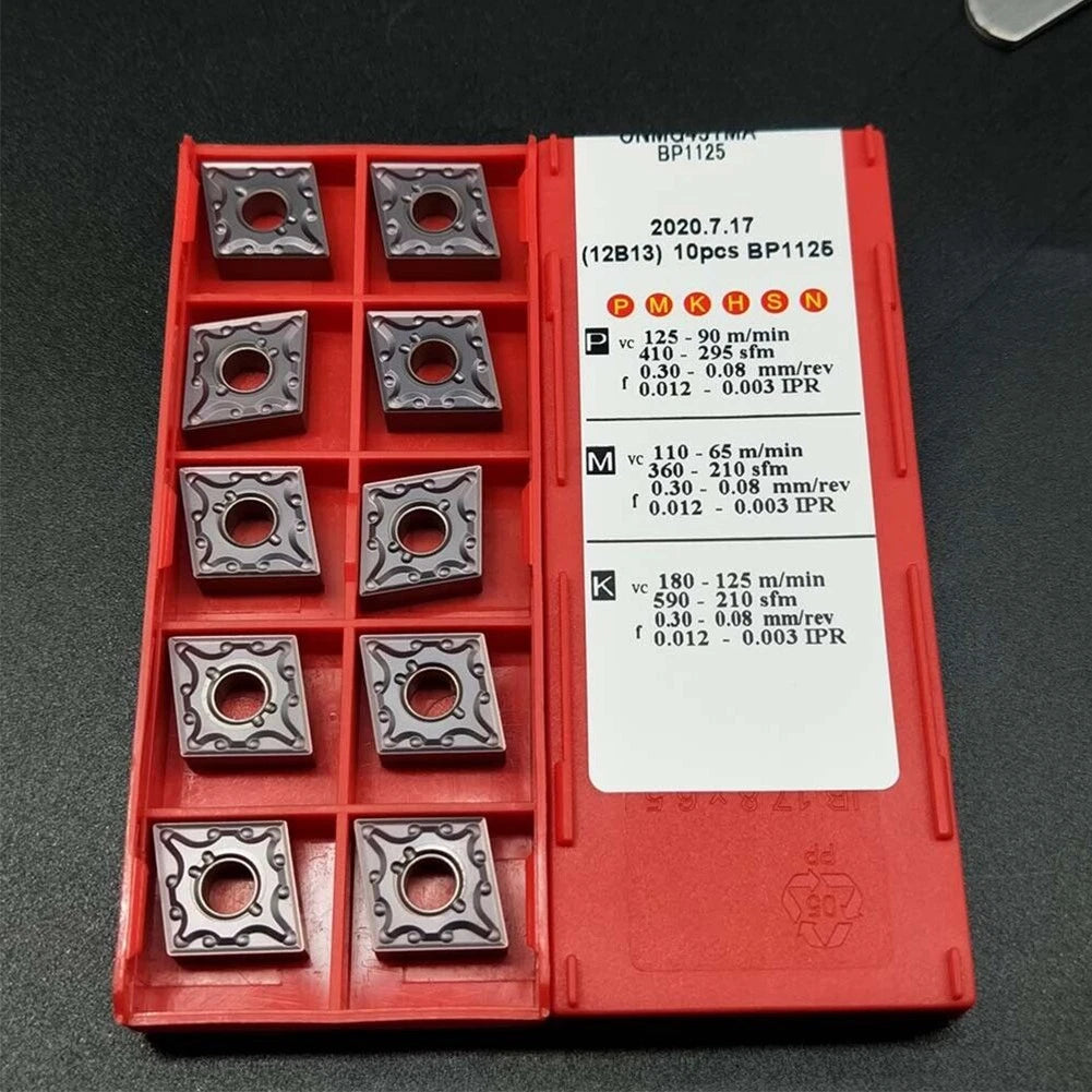 10pcs Carbide Inserts for Tight Tolerances BP1125 CNMG120404-MA