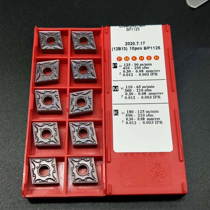 10pcs Carbide Inserts for Tight Tolerances BP1125 CNMG120404-MA