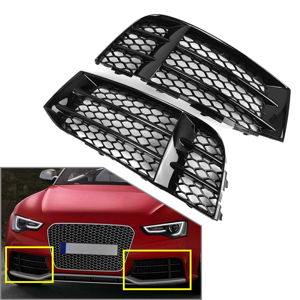 Front Bumper Fog Light Grille for Audi RS5 (2013–2016)