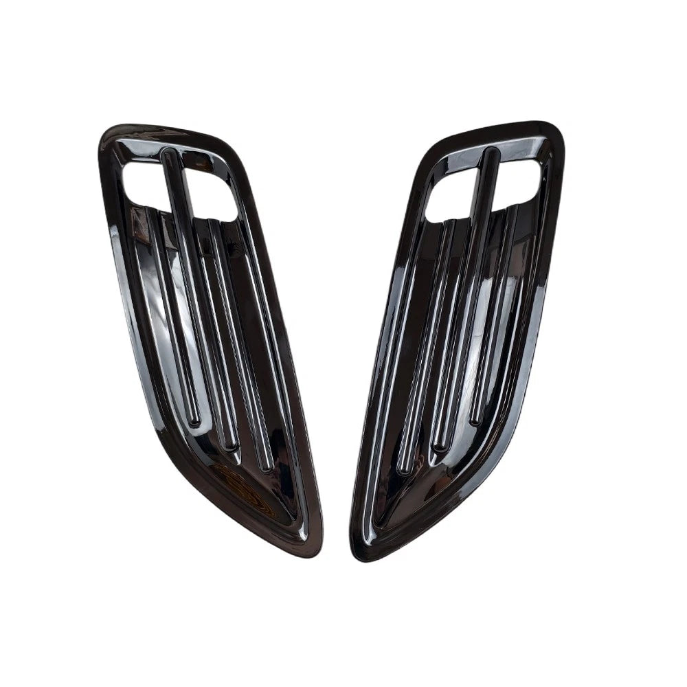 Pair Gloss Black Hood Vent Scoops for KIA Stinger (2018–2023)