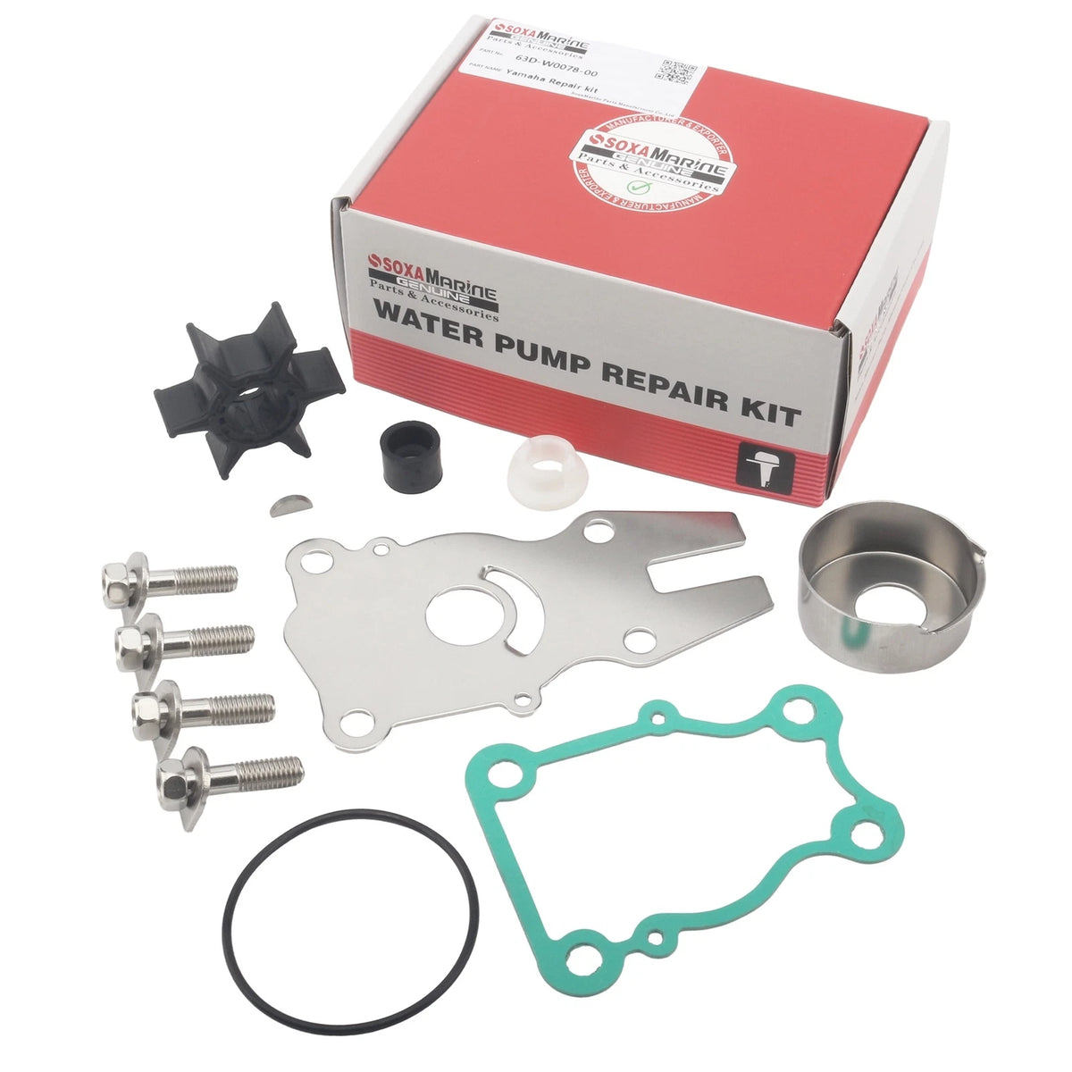 Outboard Water Pump Repair Service Kit for Yamaha 2/4 Stroke 40 50 60 HP Engine