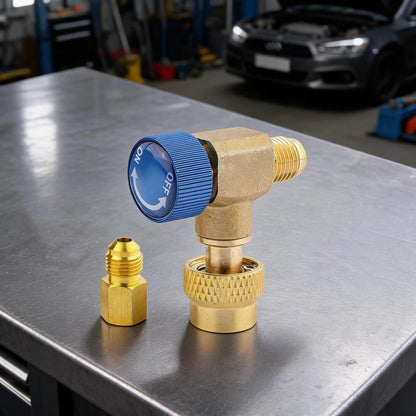 Set of 2 Brass Flow Control Valves for AC R410A R134A R22 R32 R407C
