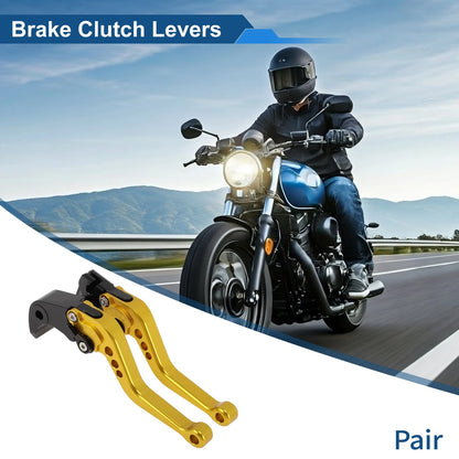 Adjustable Short Brake Clutch Levers for Yamaha YZF-R7 (2022–2023) - Yellow
