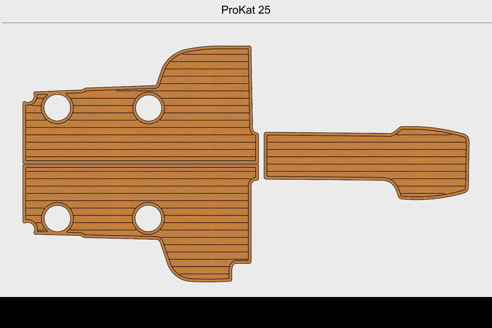 EVA Foam Teak Deck Flooring Mats for ProKat 25