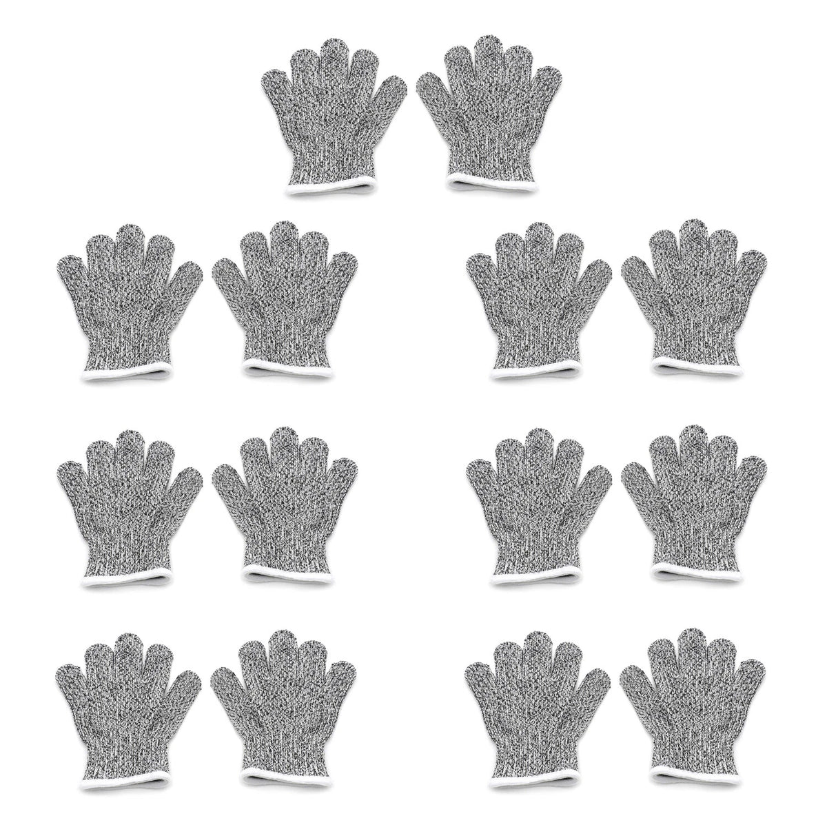 Cut-Resistant Stretch Gloves for Kids (6-8 Years) Level 5 Protection - 7 Pair
