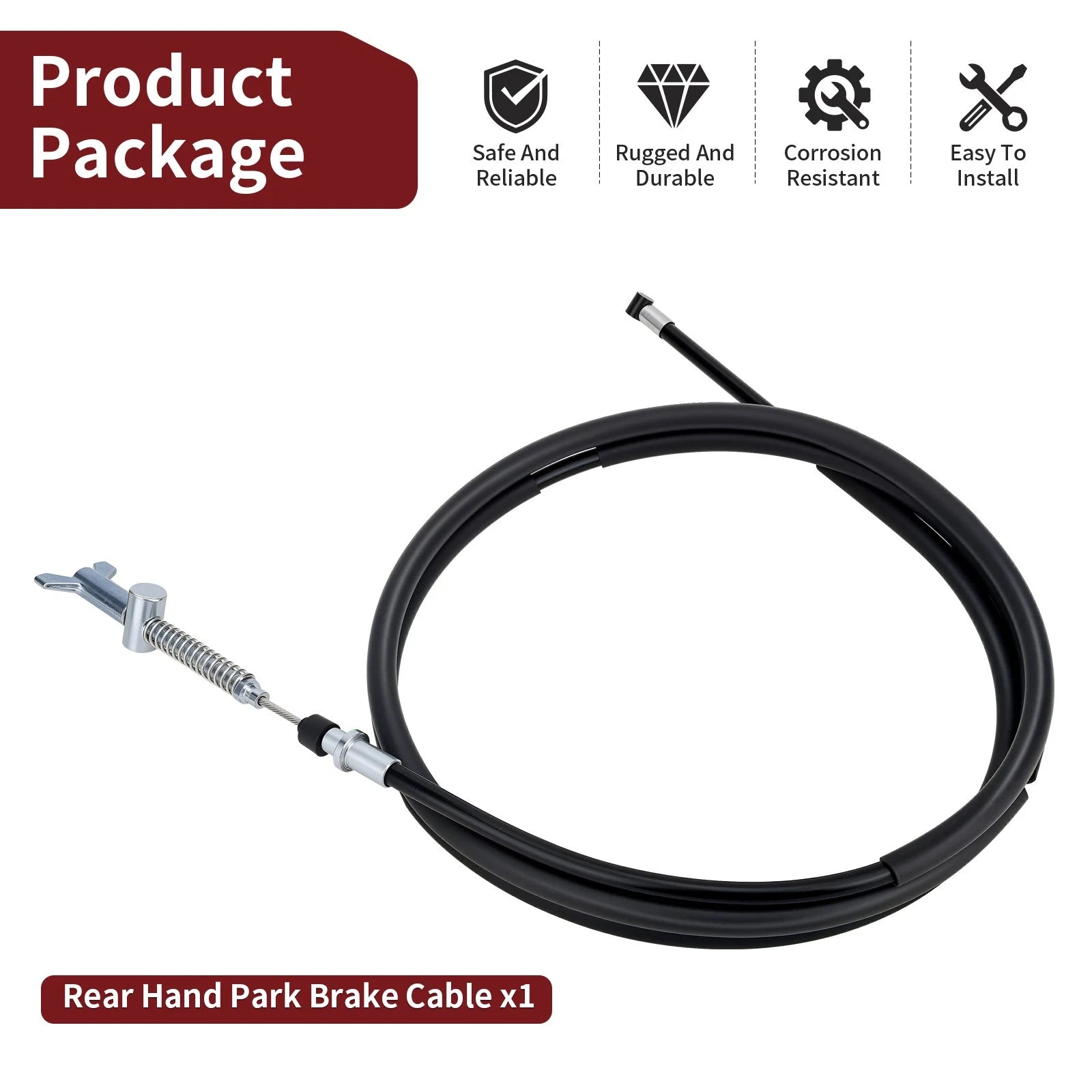 Rear Parking Brake Cable for Yamaha Grizzly 350 YFM350 IRS (2007–2011) 4S2-F6341-00-00