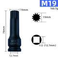 Socket Adapter for Inch Drive Wrench (Black)