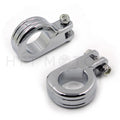 Set of 2 Chrome Foot Peg Mounts for Harley (1.5" Engine Guard)