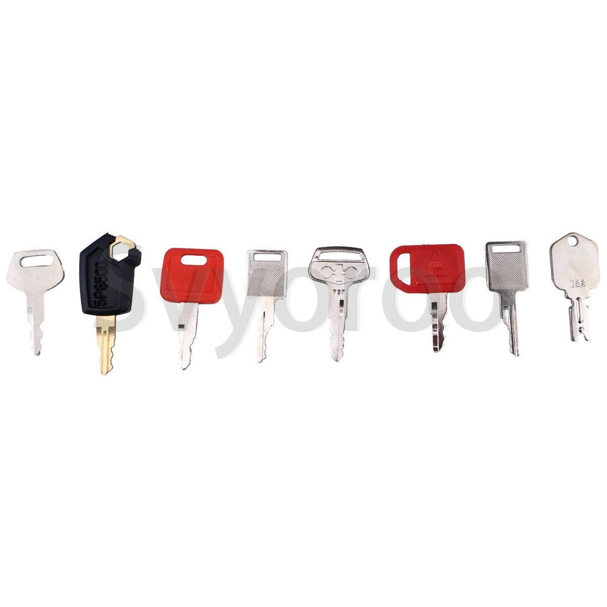 Set of 7 Ignition Keys for Case, JD, Cat, Komatsu, Bobcat