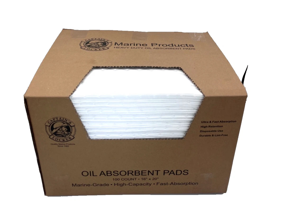 Oil Absorbent Pads 15"x20" for Marine Applications