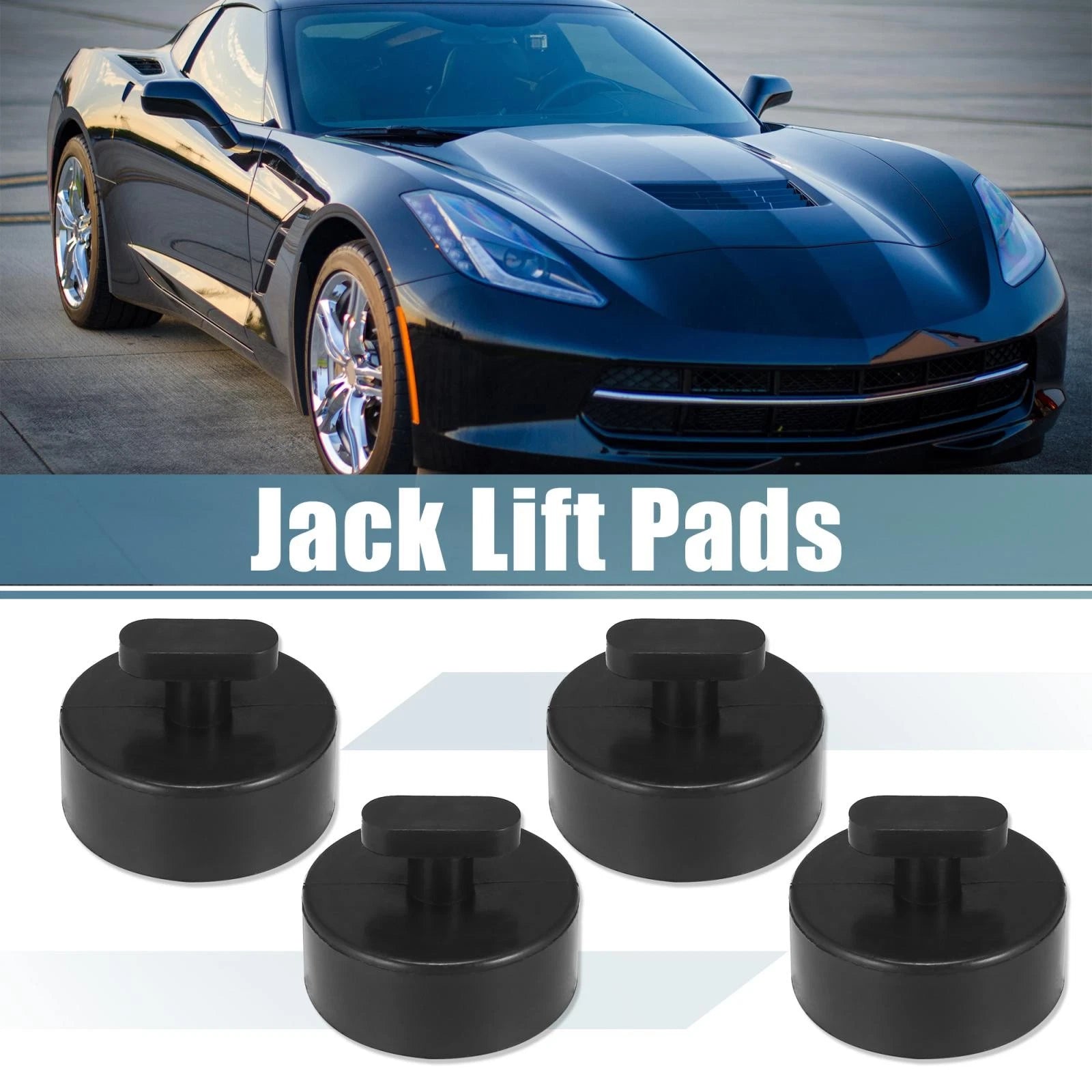 Jack Pad Pucks Rubber Lift Adapter Kit for Chevrolet Corvette C5 C6 C7 (4-Pack)