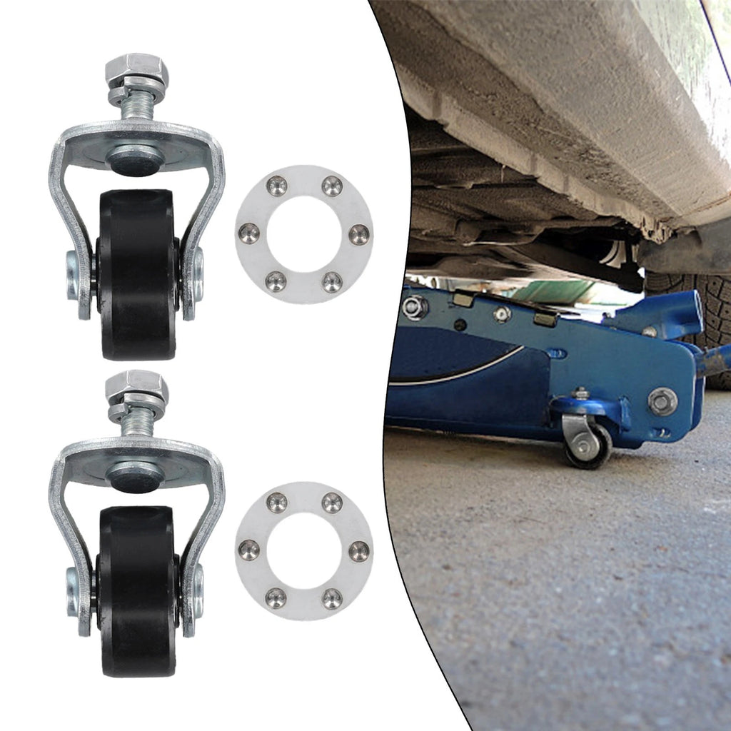 Set of 2 Swivel Castor Wheels for Garage and Workshop Tasks