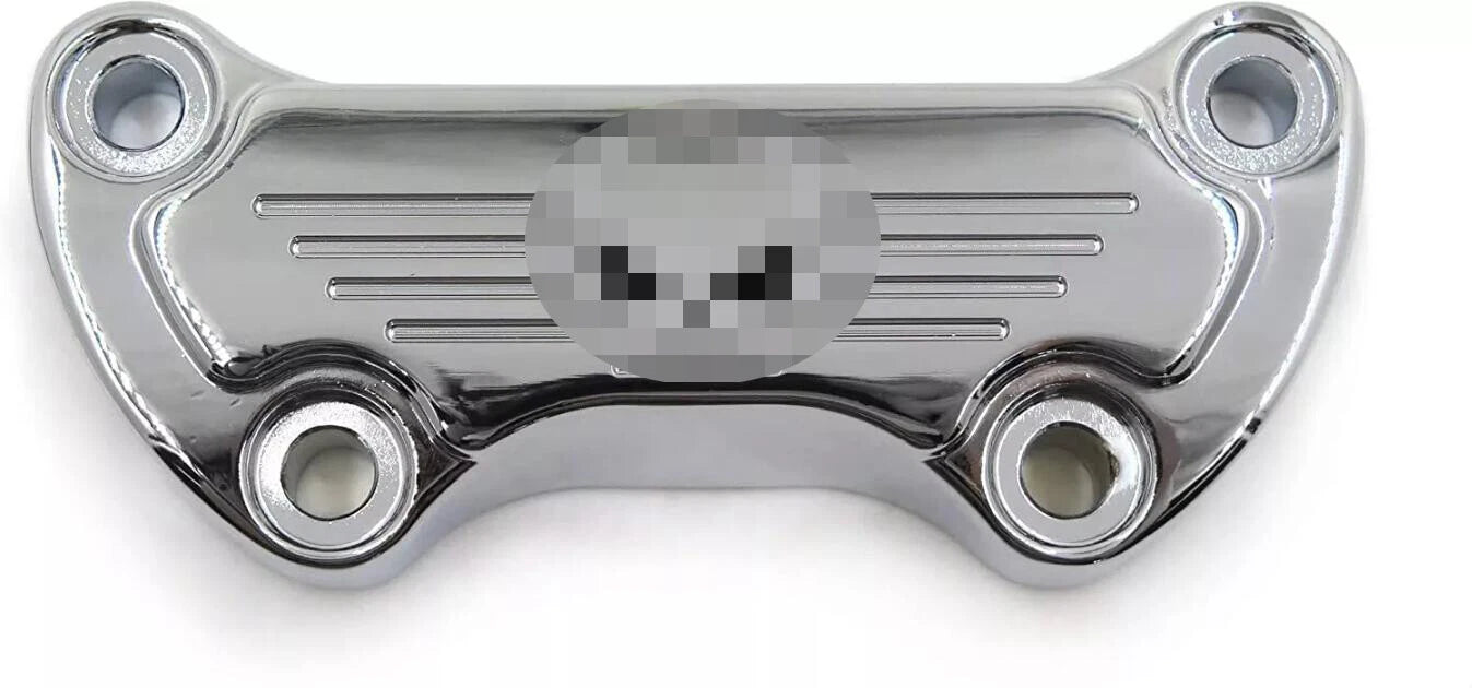 Chrome Skull Handlebar Clamp Riser for H-D XL FX FXR (1974–2006)