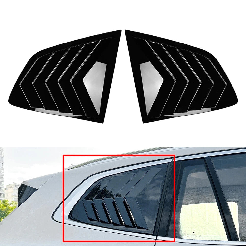Glossy Black Rear Window Louver Shutter Cover Trim for BMW X3 G01 (2018–2024)