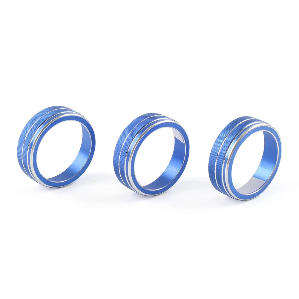 3X AC Climate Control Ring Knob Cover for VW Golf Jetta Tiguan (2015–2023)
